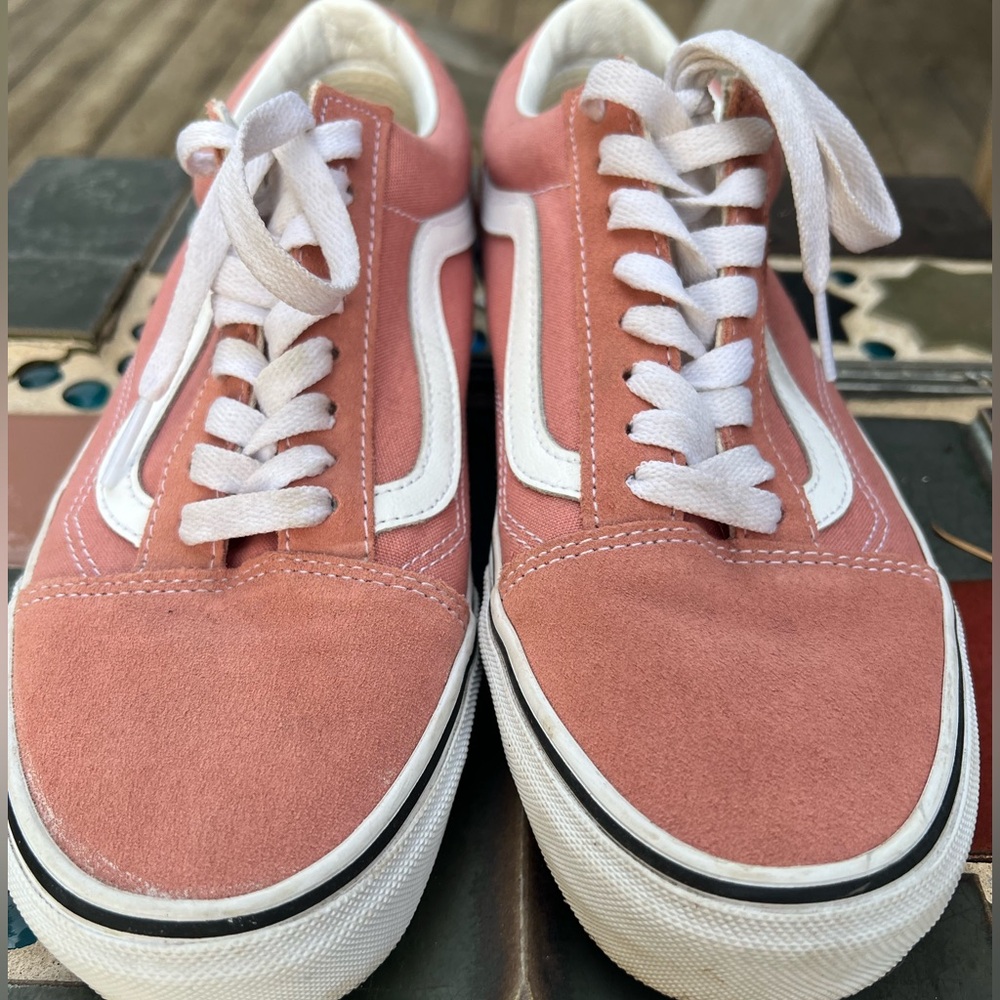 Vans Suede Old Skool Sneakers Dusty Rose And White
